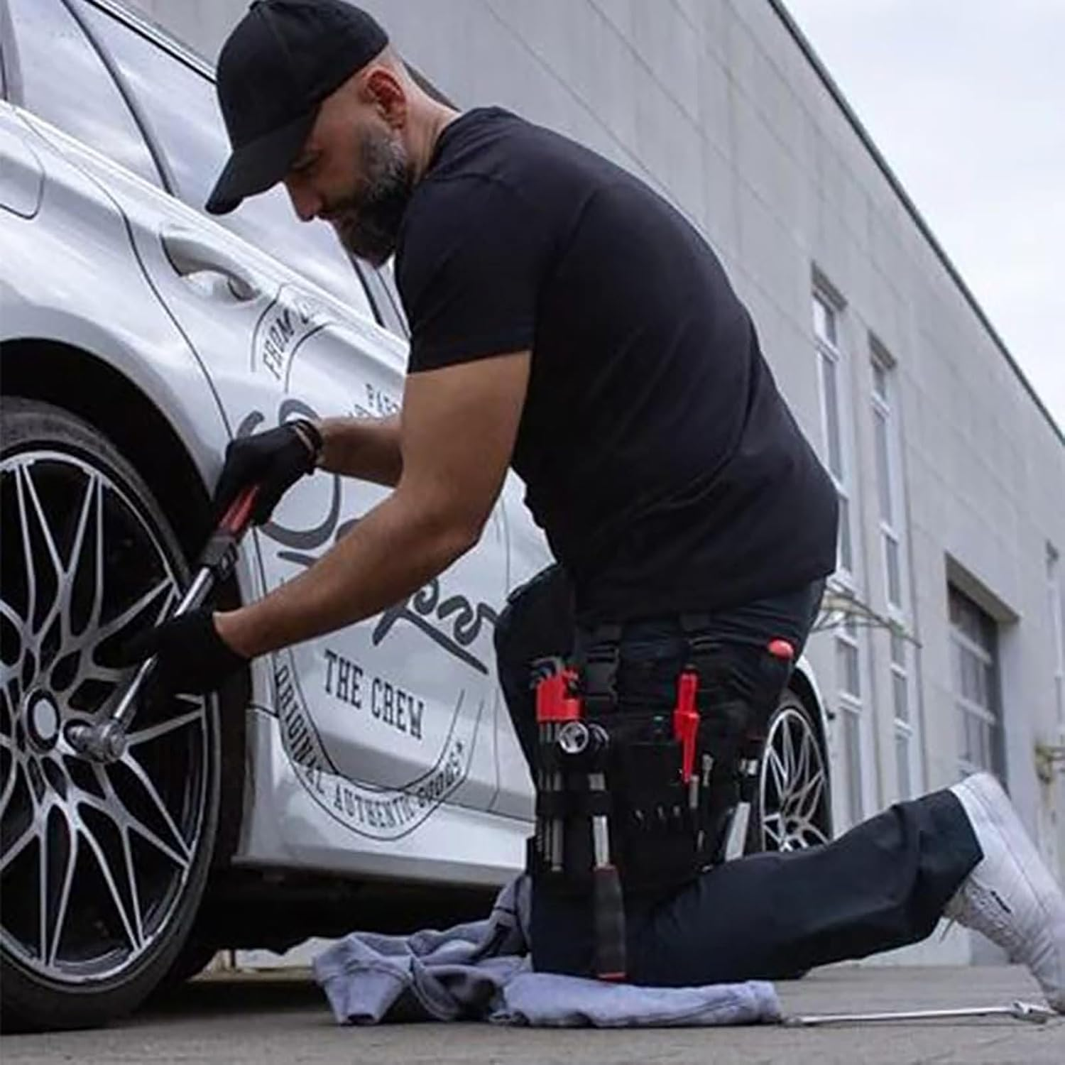 Liyquint 1Pcs Holster Z Tool Pouch,Electrician Tool Pouch,Repair Tool Bag around Your Leg,Repair Tool Bag Holster,Tool Pouch with Belt Clip for Carpenters, Electricians Diyers image number 1