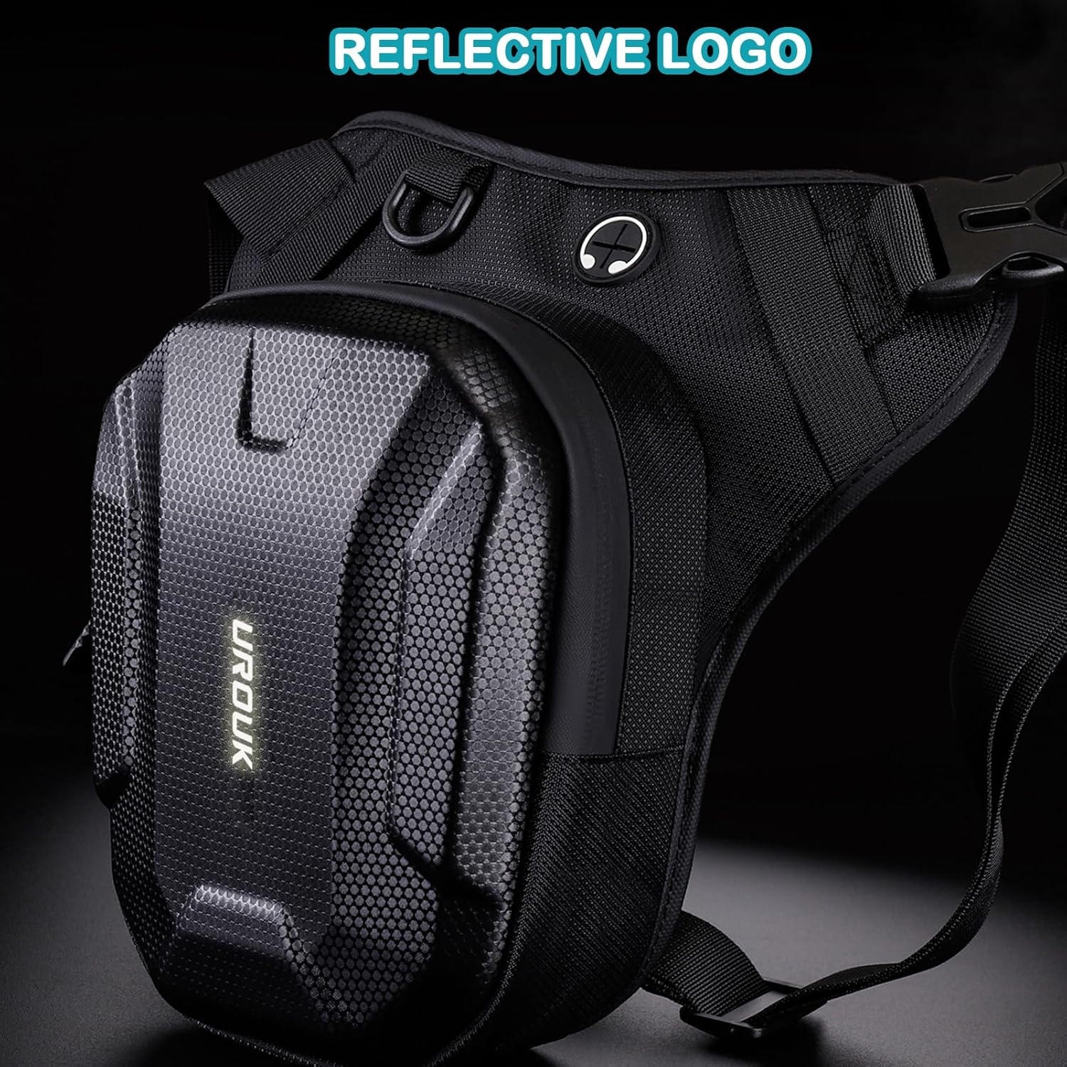 Motorcycle Drop Leg Bag for Men Women Tactical Thigh Bag with Leg Strap Waterproof Leg Pouch Bag Hard Shell for Travel Outdoor Motorbike Riding Black image number 1