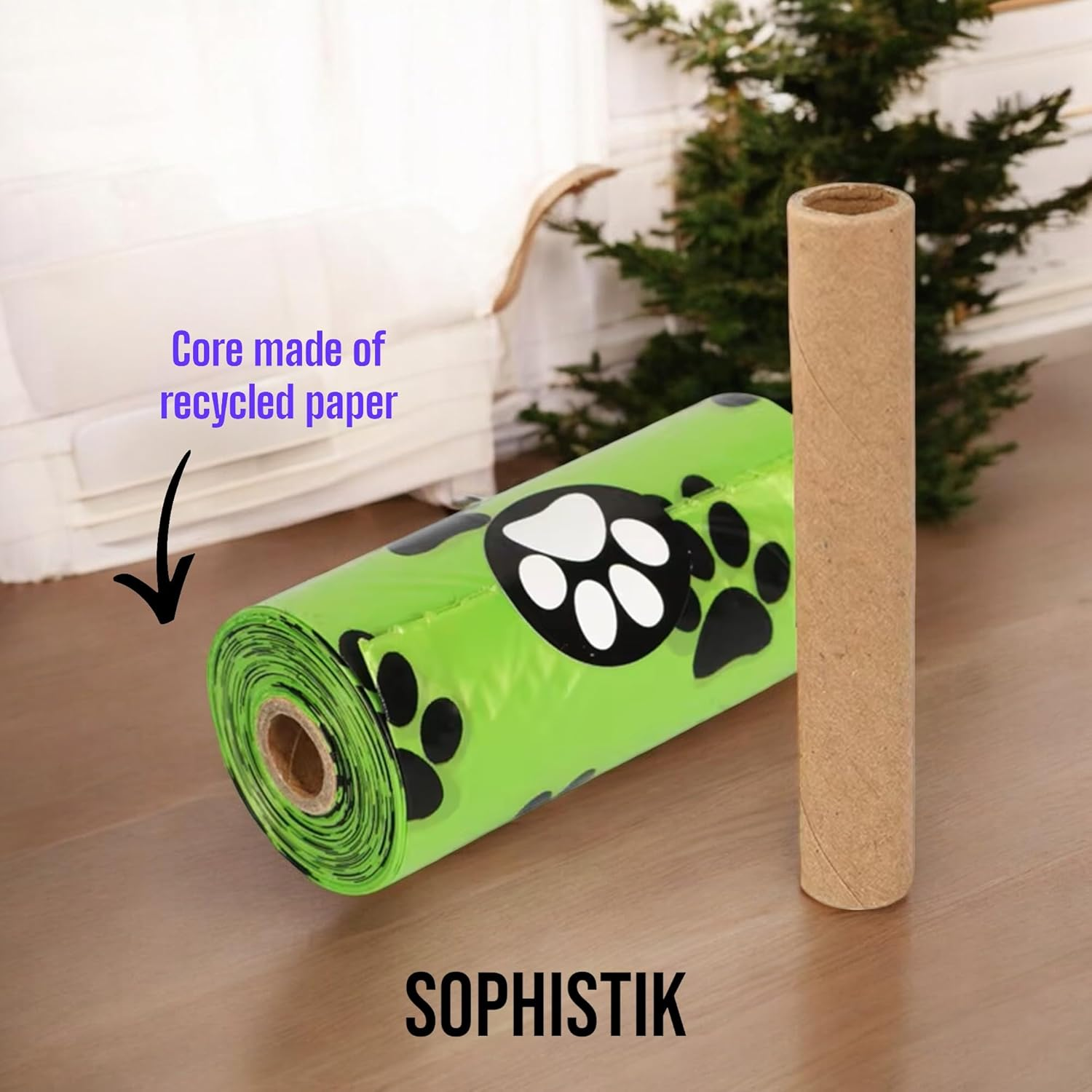Eco-Friendly 18 Rolls Dog Waste Bags - 270 Biodegradable and Compostable Bags, Recycled Packaging, Leak-Proof & Tear-Resistant, Sophistik Pet Cleanup Essentials image number 6
