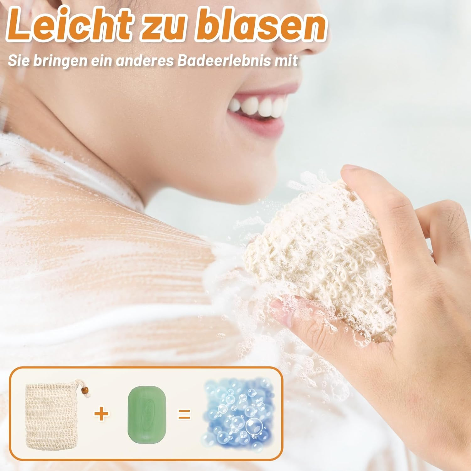 Spacesea Soap Exfoliating Bag Natural Sisal Soap Bag Zero Waste Mesh Bar Soap Saver Bag with Drawstring for Shower (40 Pack) image number 6