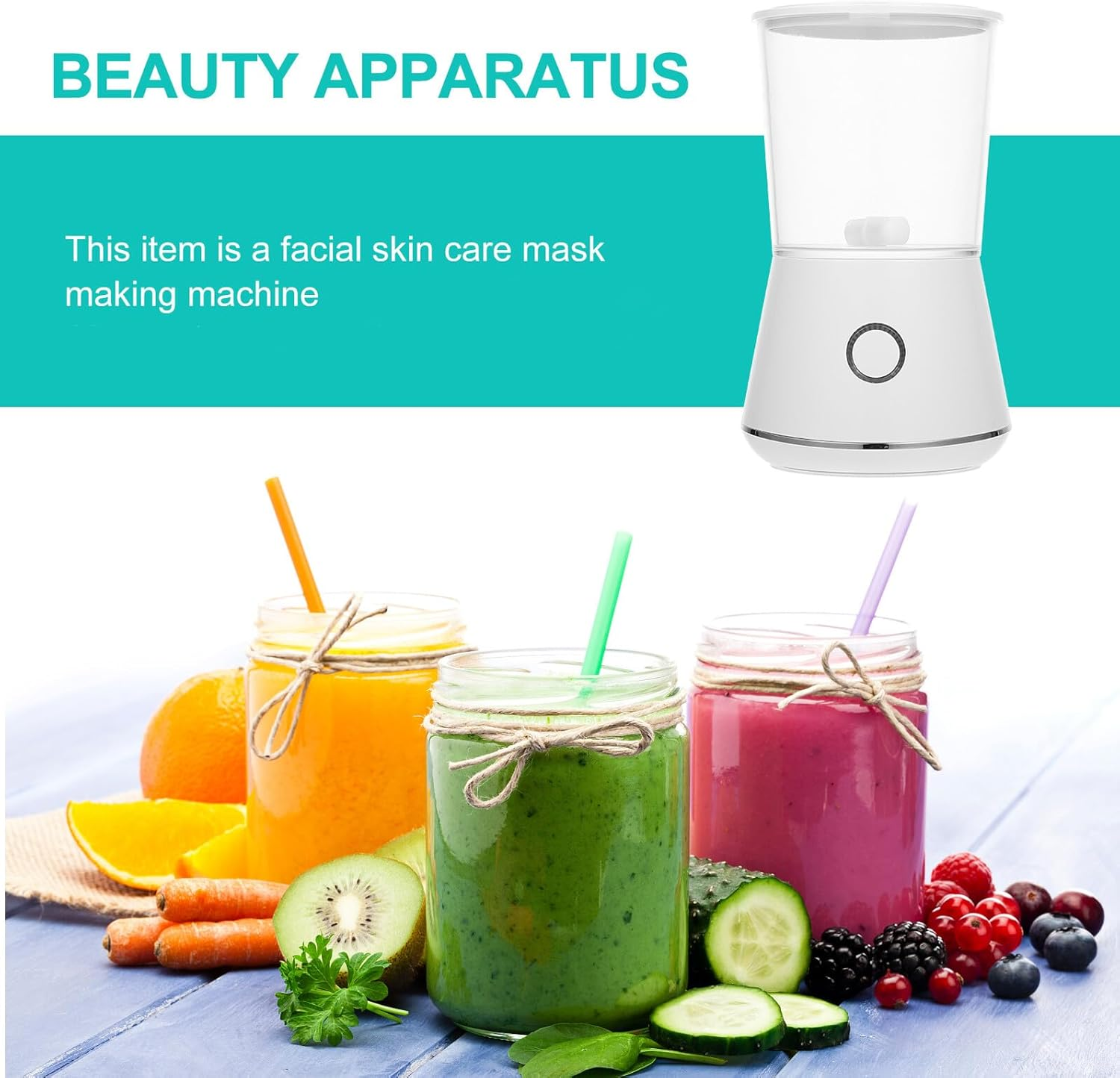 LALADEFIEE DIY Face Mask Maker Machine for Women Intelligent Fruit Vegetable Mask Making Tool Home Beauty Apparatus for Facial Skin Care and Anti-Aging image number 2