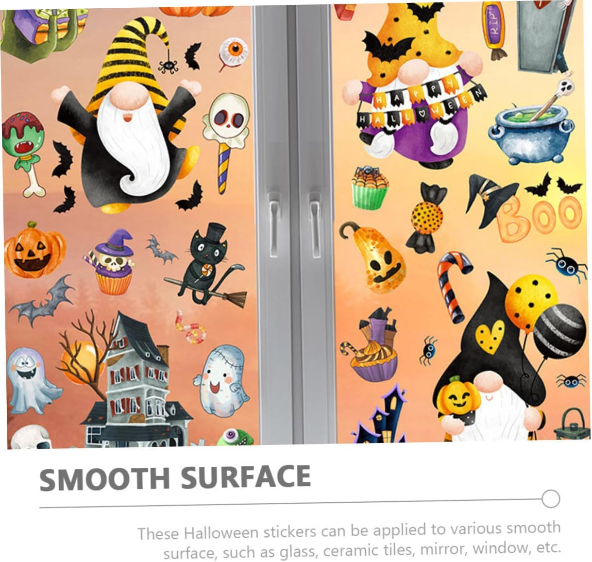 Spooky Halloween Pumpkin Gnome Sticker Pack 9 Pieces Wall Decals for Indoor Decor image number 6