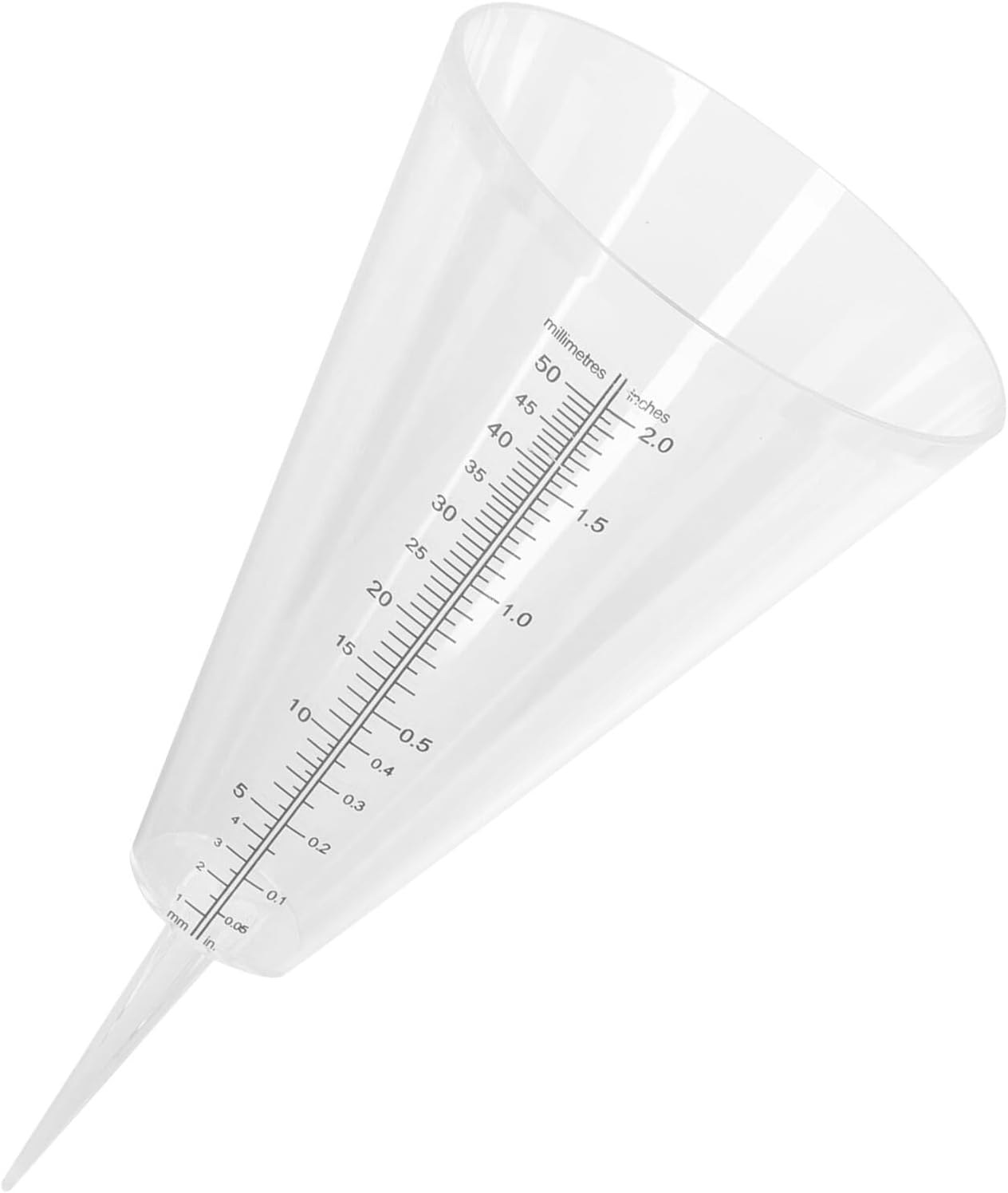 VICASKY Transparent Rain Gauge with Double Scale Ground-Insertion Plastic Rainfall Measuring Cup for Garden Outdoor Watering Measurement Millimeters image number 5