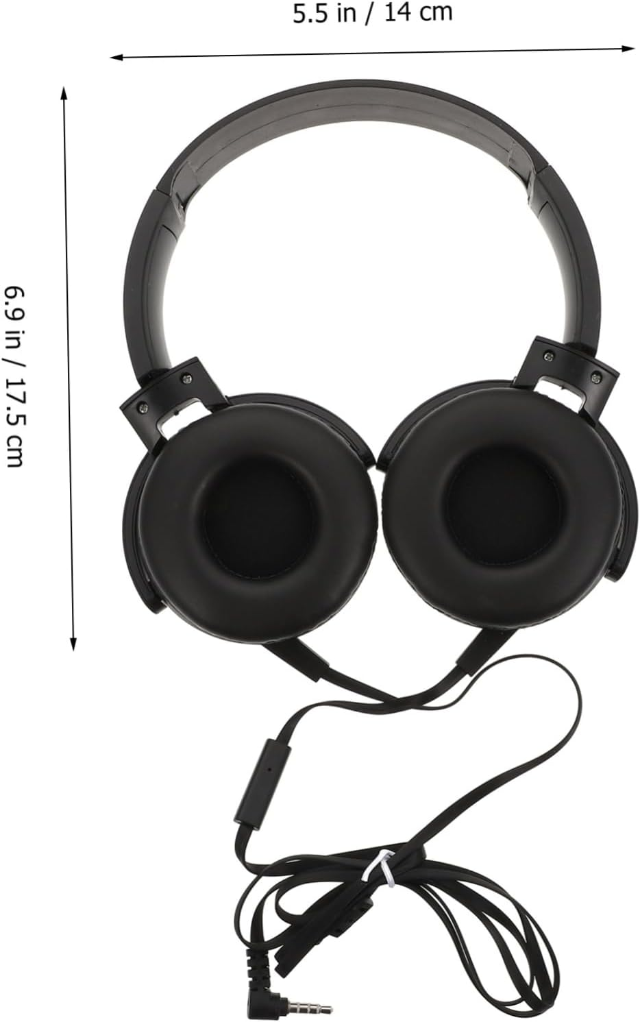 Mikinona Wired Head-Mounted Headset Microphone Stereo Computer Music Headphone for Desktop Use Black Over-Ear Wired Headphones for Sound image number 1