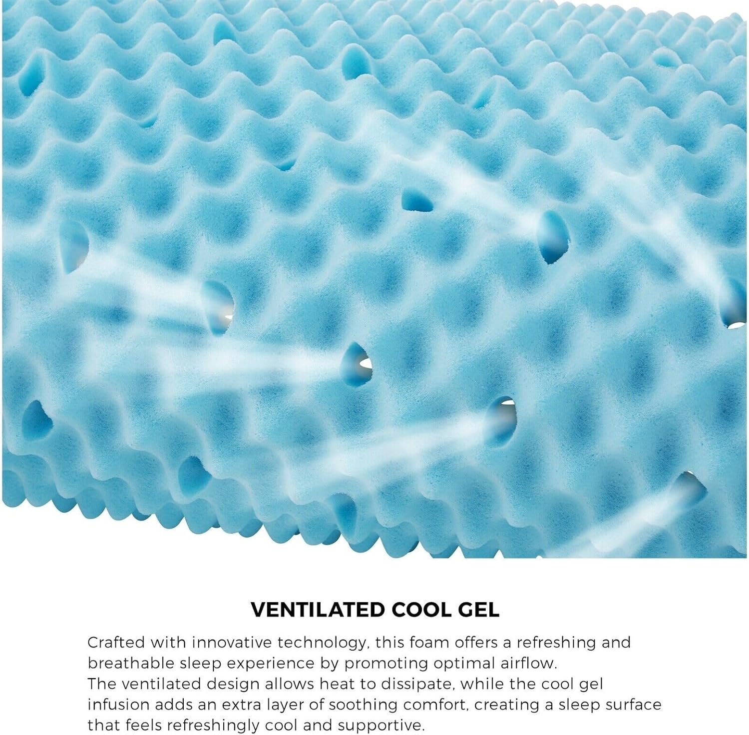 BEDRA BEDDING Memory Foam Mattress 40D Gel-Infused 10CM Thickness, Reversible Cool Gel Bed Topper with Removable Washable Zipper Cover, Non-Toxic & Odorless, King Size, 183CM X 203CM X 10CM image number 5