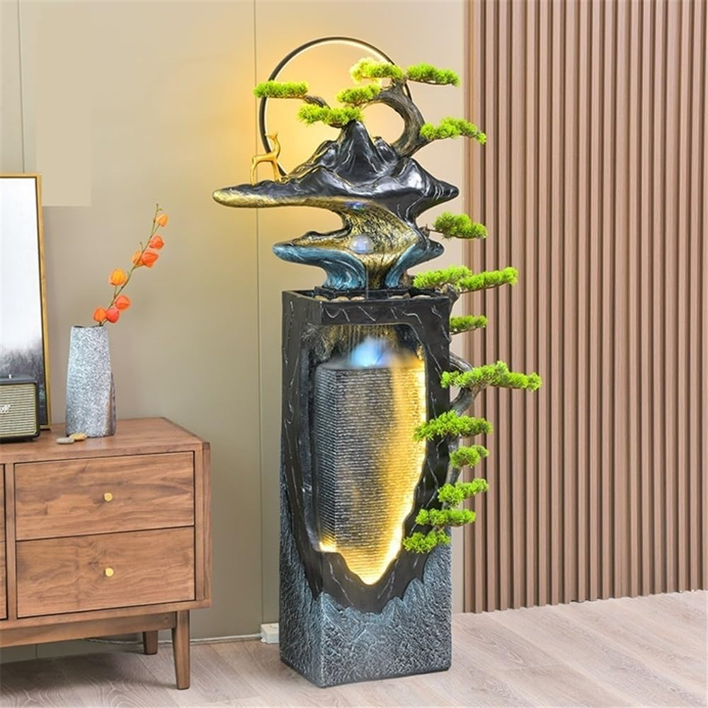 Outdoor Fountain Fortune-Attracting Feng Shui Ornaments for Living Room Home Accessories Circulating Water Features Floor-Standing Fountains image number 6