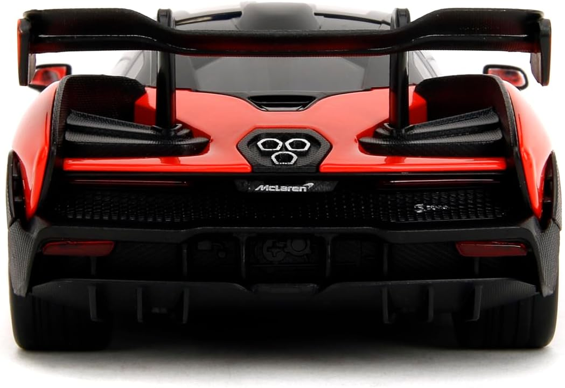 Jada Toys Mclaren Senna - Fast & Furious 1:24 Scale Die-Cast Vehicle &ndash; Detailed Interior, Opening Hood, Doors, and Trunk &ndash; Collectible Model Car for Ages 8+ - Orange/Black image number 4