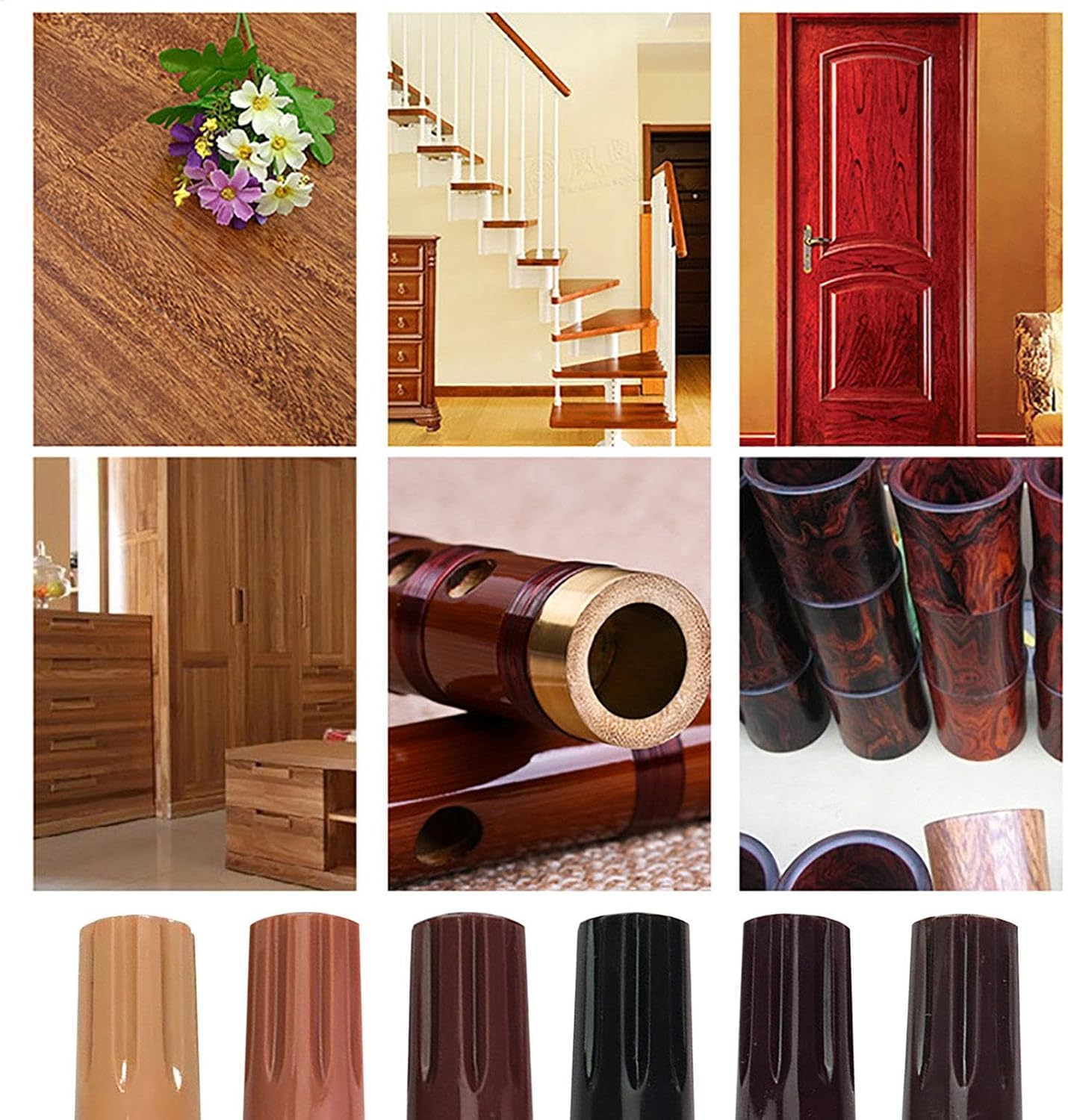 Generisch Wfunniture Repair Marker, Wood Scratch Repair Pen, Scratch Removal, 6 Colours Wood Markers, Wooden Pens, Furniture Repair Markers for Home, Door Cabinet Wooden Chair image number 1