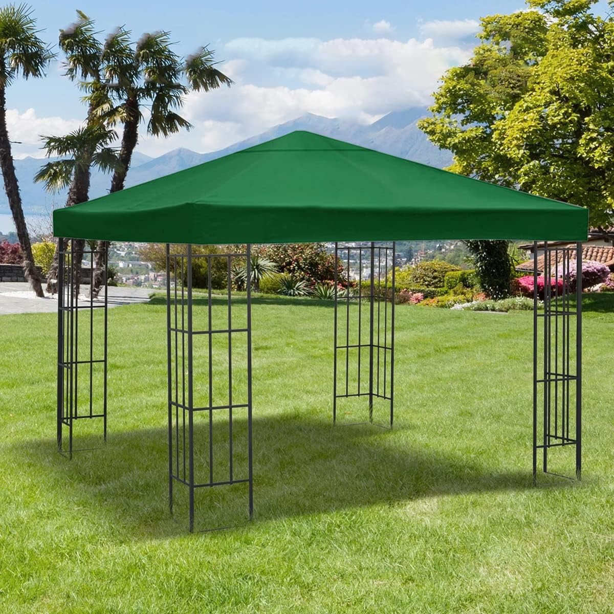 Abizarch Garden Gazebo Top Cover 3X3M Canopy Replacement Pavilion Roof 1/2 Tier Outdoor Patio Garden Tent Roof Top Replacement Canopy Top Cover for Outdoor Camping Garden Backyard ZHAZHAMO image number 3