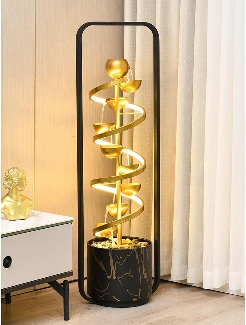 Outdoor Fountain Living Room Circulating Running Water Ornaments Light Luxury Modern Foyer Entrance Fountain Feature Floor Decoration image number 1