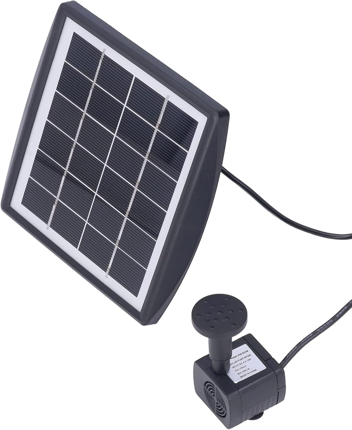 Cryfokt Solar Power Kit, Solar Fountain Pump with 9.84Ft Long Cable Submersible Easy to Install Bird Bath Water Fountain for Small Pond, Garden Decoration, Pool, Fish Tank image number 1