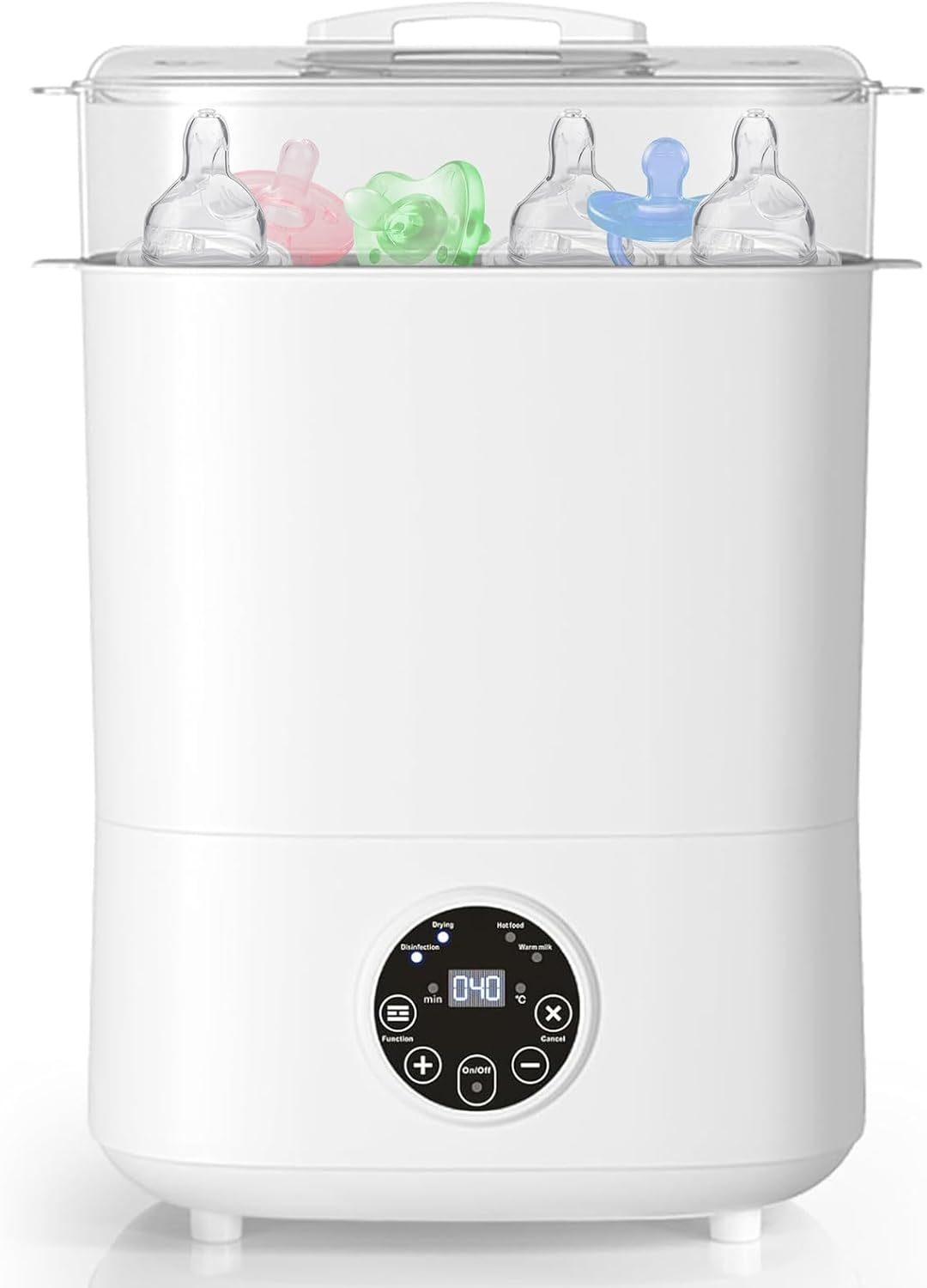 Baby Bottle Sterilizer and Dryer, 5-In-1 Large Capacity Bottle Sanitizer and Dryer, 2 Layers Compact Baby Bottle Electric Steam Sterilizer and Dryer image number 1