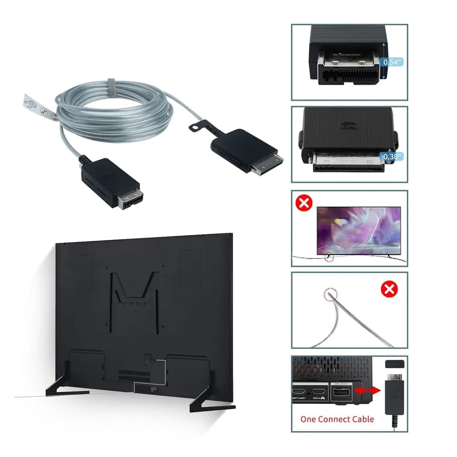 5M BN39-02436B One Connect Cable Accessories，For QN75Q900RBF QN75Q900RBG QN82Q900RBF QN85Q900RAF QN98Q900RBF TV