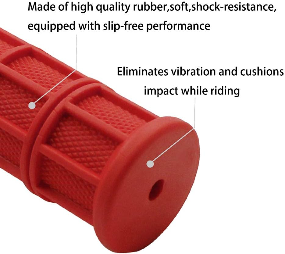 Worldmotop Motorcycle Handlebar Grips Non-Slip Soft Rubber Motorcycle Accessories Grips Handlebar with 7/8'' 22Mm 24Mm Replacement for All off Road ATV Dirt Bike, Bike Handle Grips (Orange) image number 4