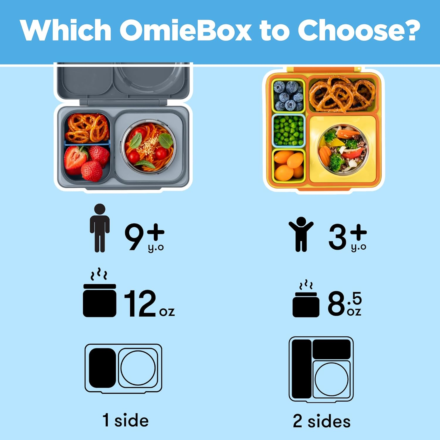 Omie Omiebox up Hot & Cold Bento Box - Graphite image number 4