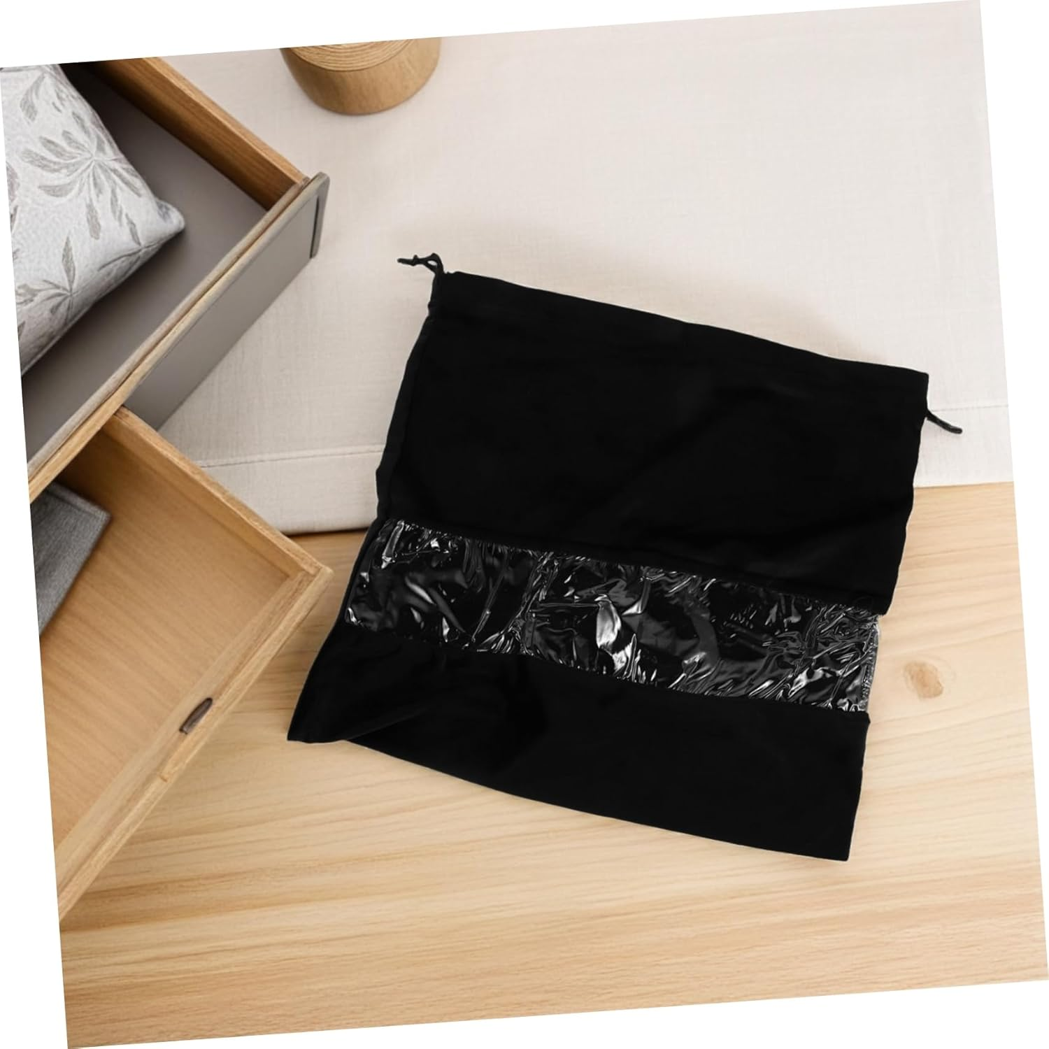 LOORGVEL Velvet Drawstring Hair Dryer Bag for Travel and Home Dustproof Storage Organizer for Hair Tools and Small Items Protective Multipurpose Pouch for Clothes and Accessories image number 5