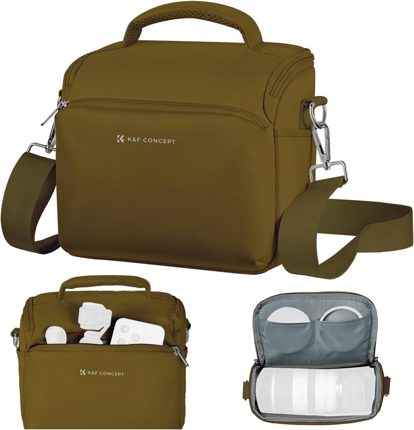 K&F Concept Camera Sling Bag Small Crossbody Camera Case Dslr/Slr/Cute Compact Shoulder Photography Bags for Photographers