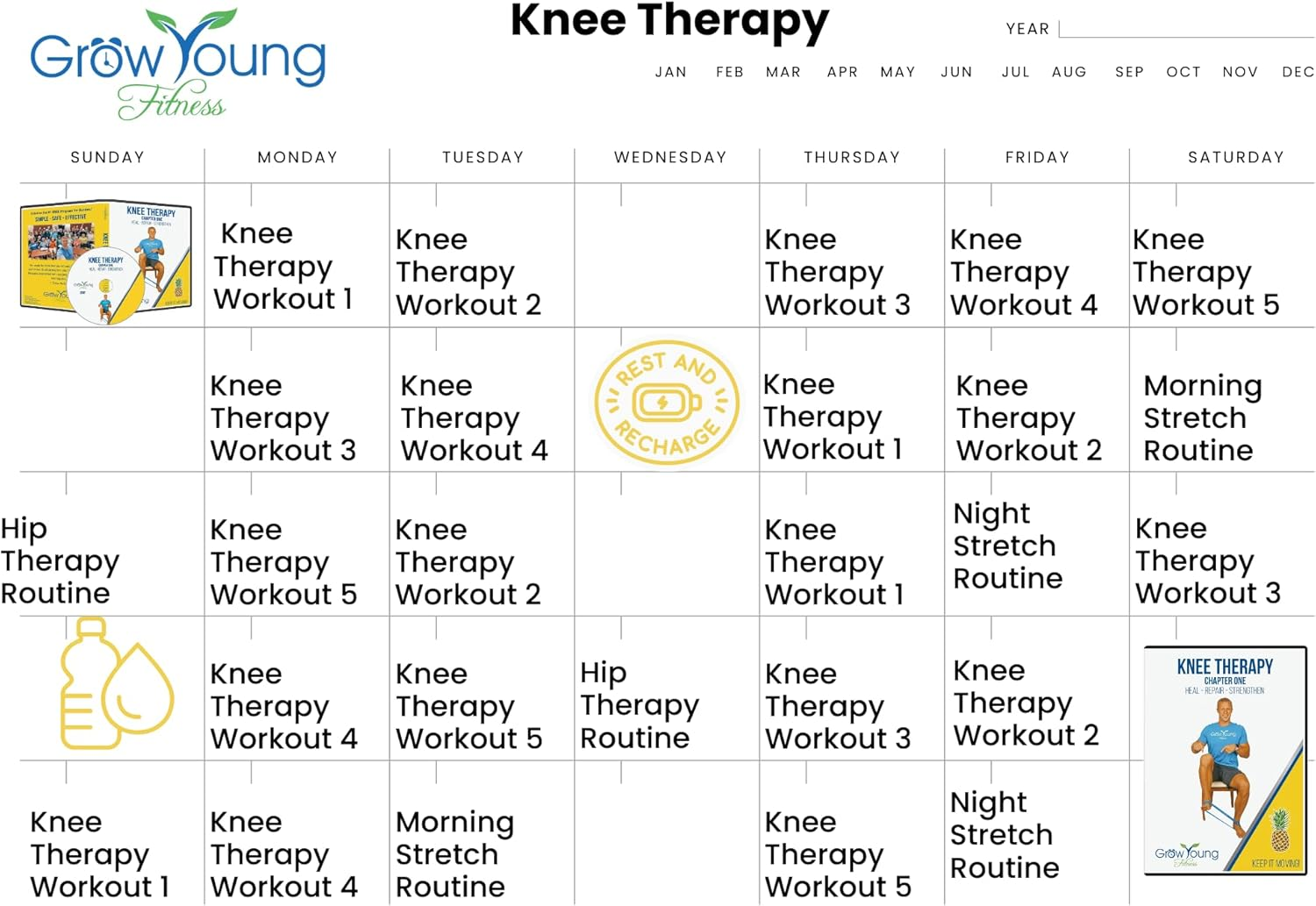 Grow Young Fitness Chapter One Knee Therapy for Seniors - Stretch and Strengthen Your Knees at Home - Simple, Safe, Effective Workout DVD for Elderly image number 3