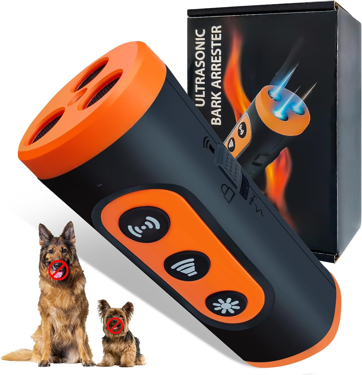 Oolong anti Barking Device for Dogs,Professional Dog Barking Device with Flashlight,Ultrasonic Dog Bark Control up to 10M,3 Sonic Emitters Rechargeable Barking Silencer Dog Whistle Stops Bad Behavior image number 4