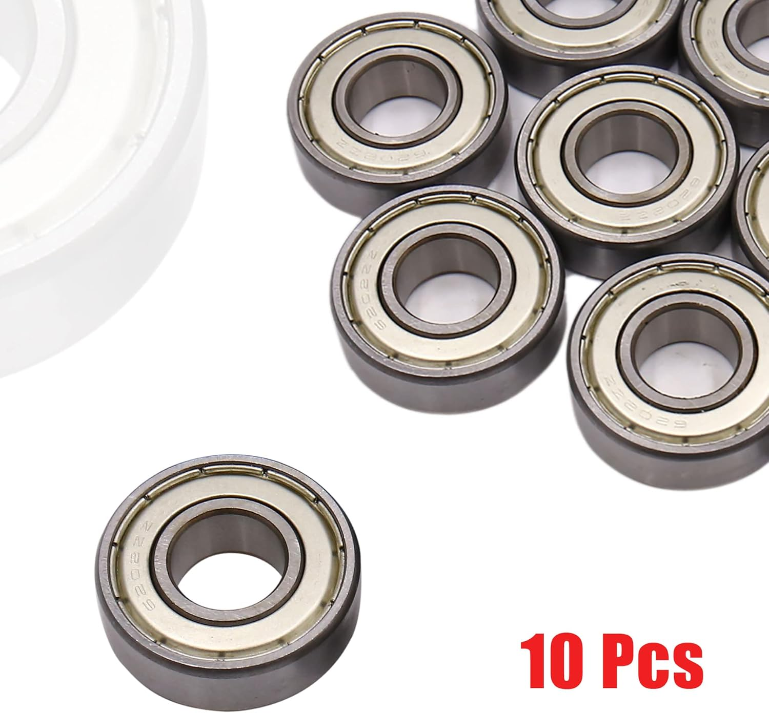 Uxcell 10 Pcs 6202Z 15 X 35 X 11Mm Double Shielded Deep Groove Radial Ball Bearing