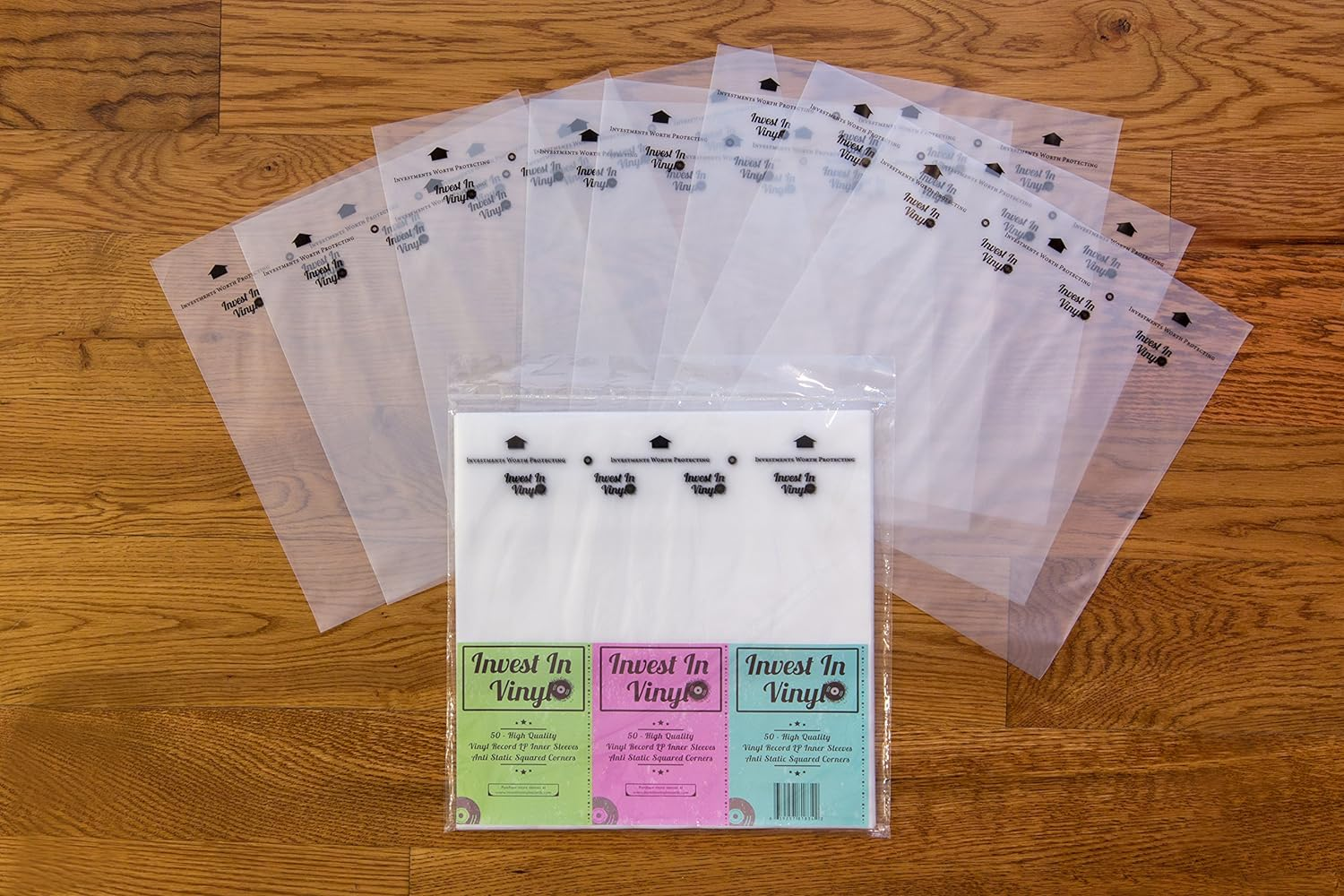 Invest in Vinyl 50 LP Inner Sleeves anti Static Square Vinyl Record Sleeves 33 RPM 12" Provide Your LP Collection with the Proper Protection - image number 1