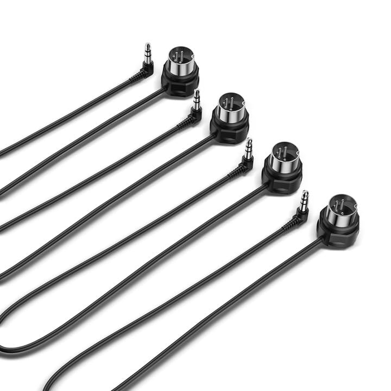 CME TRS MIDI Cable 4-Pack - TRS Type a (3.5Mm - 1/8&rdquo;) to 5-Pin DIN, 1FT / 30CM, Low-Profile - Right Angle Ultra-Thin Plugs for Compact Spaces - Ideal for Synths & Pedalboards image number 5
