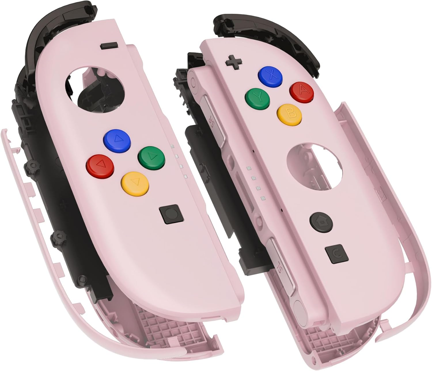 Extremerate DIY Replacement Shell Buttons for Joycon 2, Custom Full Set Housing Case + Decorative Strips + Middle Bracket + Buttons for Nintendo Switch 2 Controller - Deluxe Version - Matcha Green