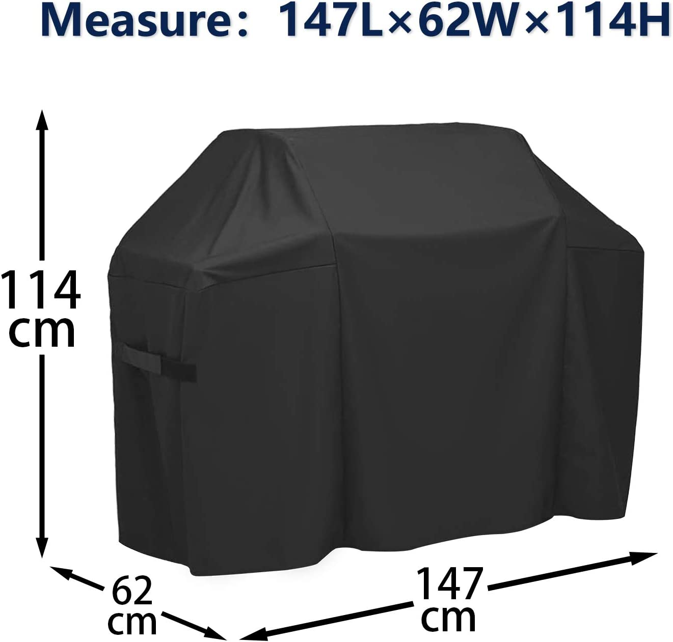 CAB55 BBQ Gas Grill Cover, Heavy Duty Waterproof 600D Polyester Fabric (147CM*62CM*114CM) image number 1