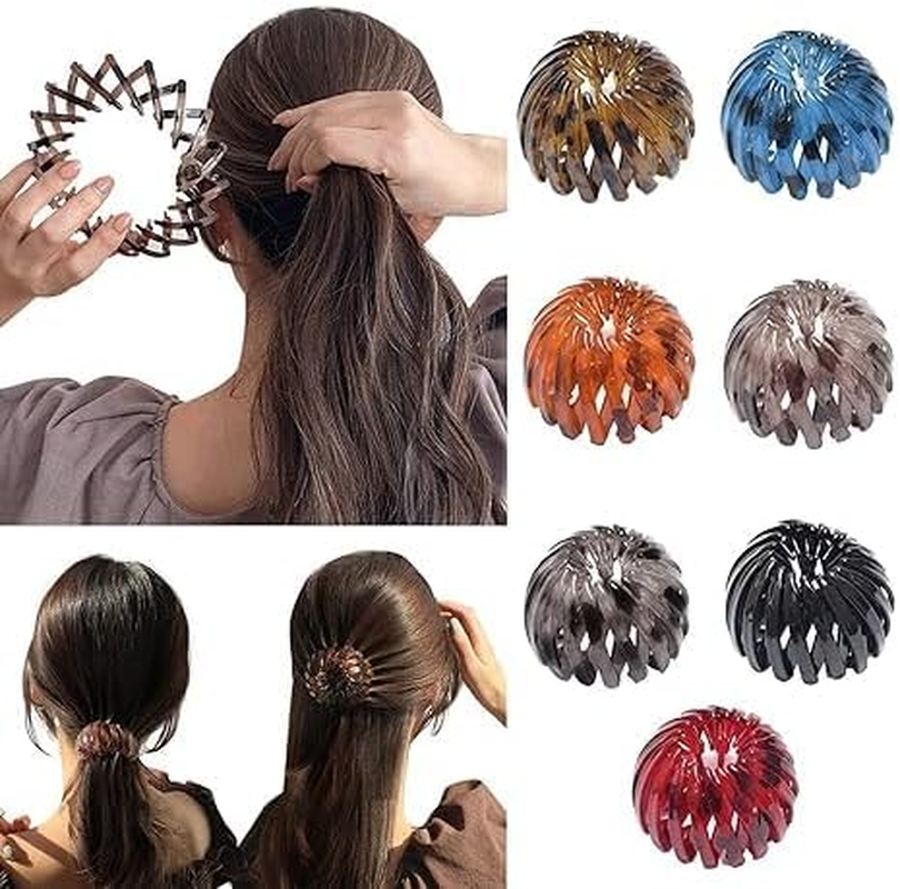 7Pcs Birds Nest Hair Clips,Bird Nest Plate Hairpins,Bird Nest Hair Clip Velvet Ponytail Holder,Bird Nest Hair Clip round Hairband,Bird Nest Velvet Hair Clip,Bird Nest Hair Clip Velvet Ponytail Holder - Color A image number 6