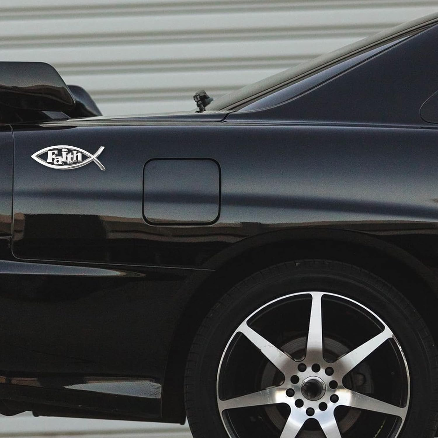 Jesus Fish Christian Car Emblem - Chrome Silver Fish Emblem for Car & Truck Badge image number 4