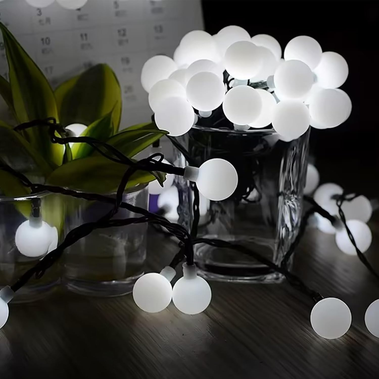 Generic INONE Solar String Lights Crystal Ball Solar Fairy Lights Decoration Lighting for Home, Garden, Patio, Yard, Party and Outdoor IP65 Waterproof (White, 22M), IN-167ADQ image number 4