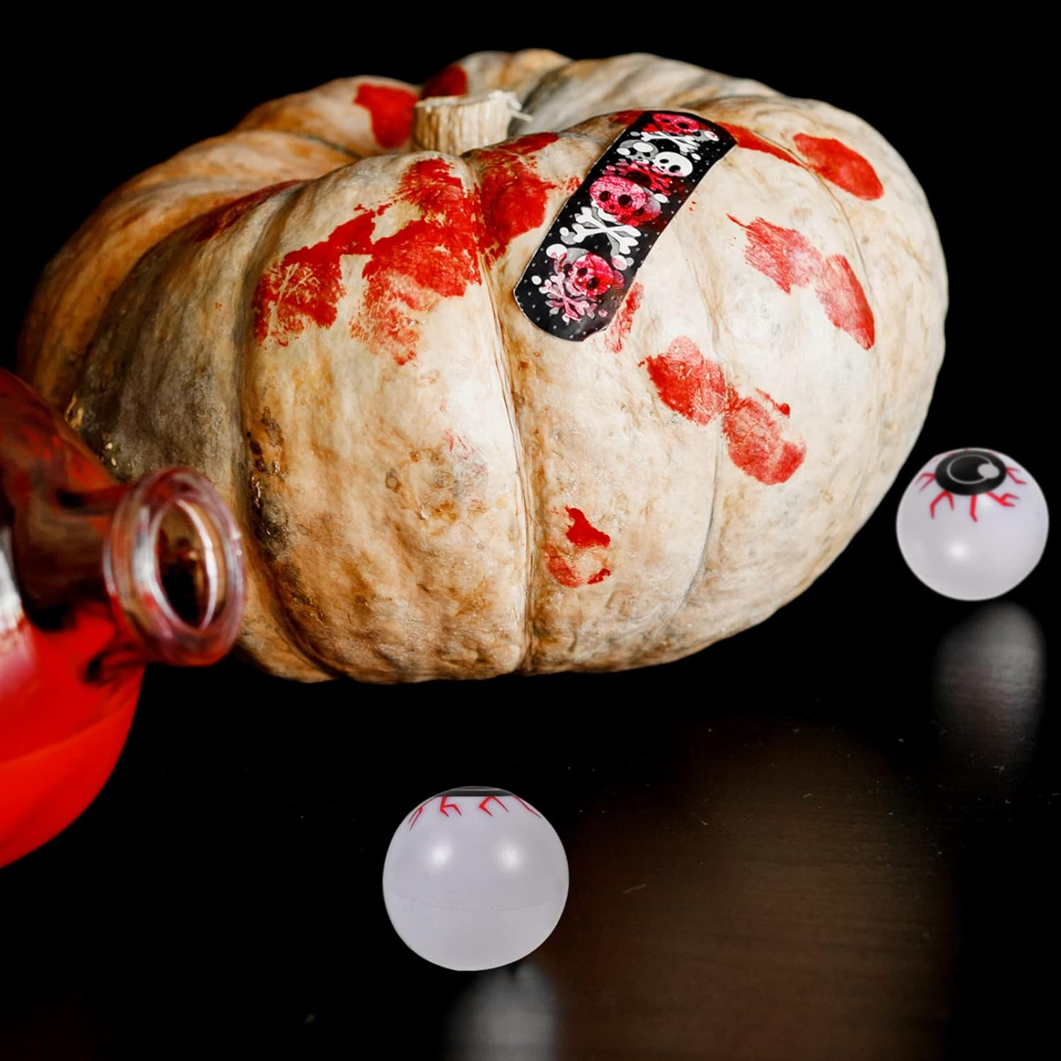 Healifty 24Pcs Halloween Horror Eyeballs: Fake Plastic Ripped Eyes Realistic Scary Terror Creepy Props Eyeball for Party Favors 1.06 Inch image number 1