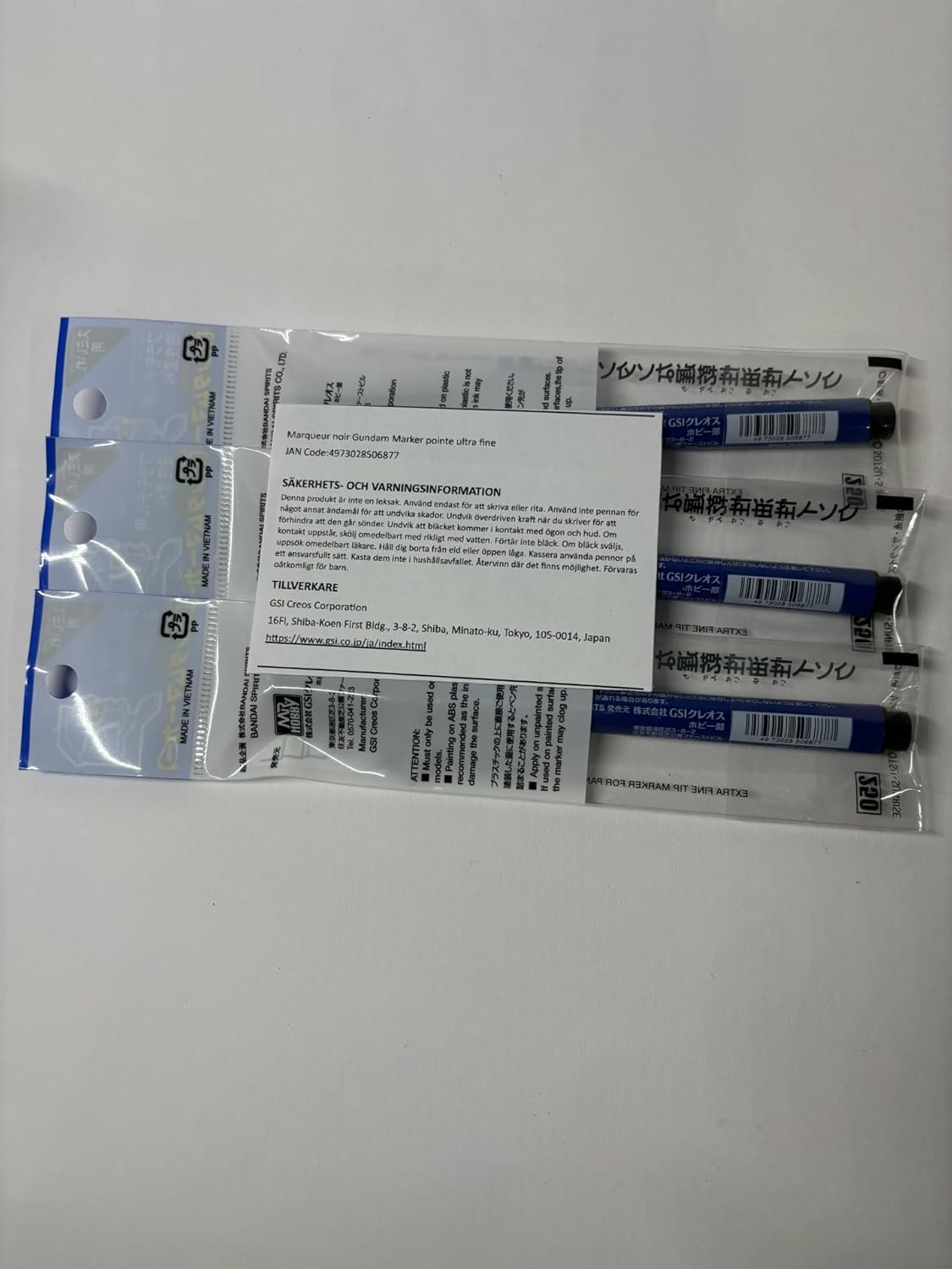 [Set of 3] Gundam Marker Sumi-Ire Black / Ultra Fine Type GM01 by GSI Creos image number 6