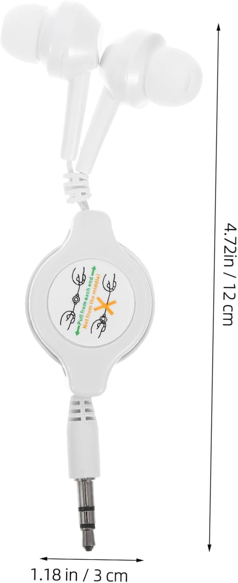 LOORGVEL Retractable Earphone Compact In-Ear Headphones for Music Devices Wired Earbuds Telescopic Design Fit for Pocket Use Ear Plug Headphone for Travel and Daily Use