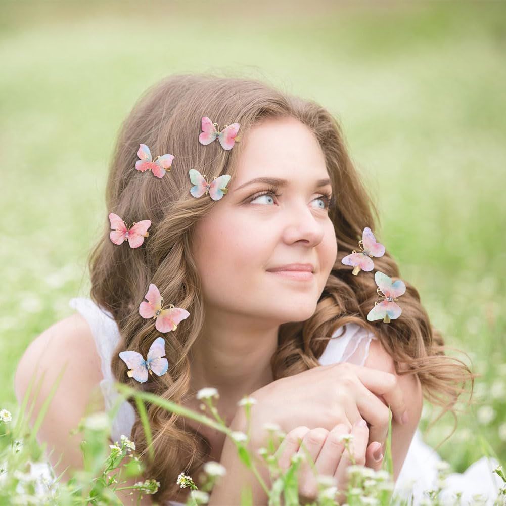 18Pcs Rhinestone Butterfly Hair Clips for Teens Women, Y2K Glitter Hair Jaw Clips, Cute Headwear Gifts for Wedding and Back to School - Novelty Style image number 2