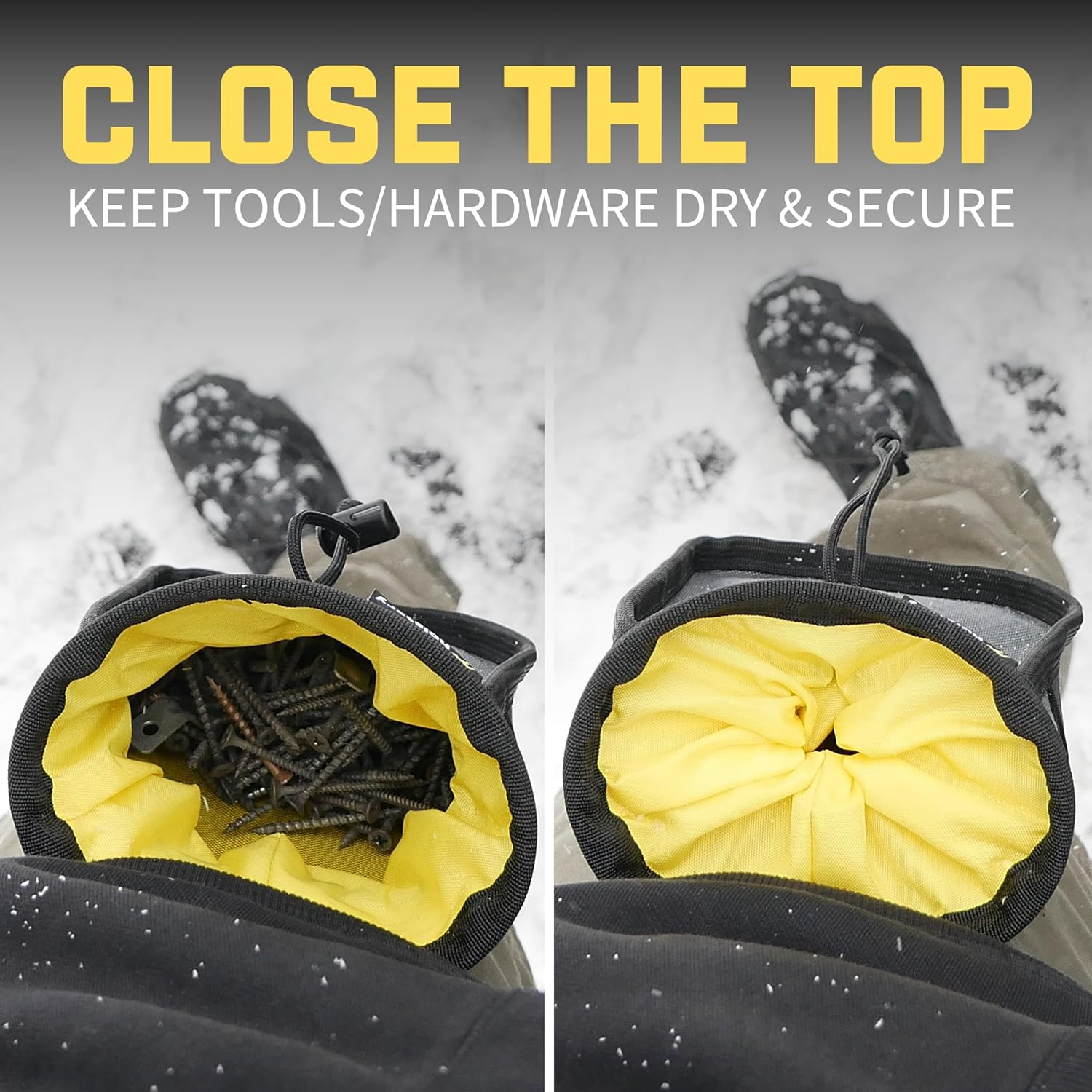 Holstery Big Joey Pouch | Clip-On Tool Belt Bag for Tools, Screws, and Nails - Great for an Electrician, HVAC Tech, Plumber, Carpenter, Contractor, and Handy Man - Small Utility Pouch,Grey image number 1