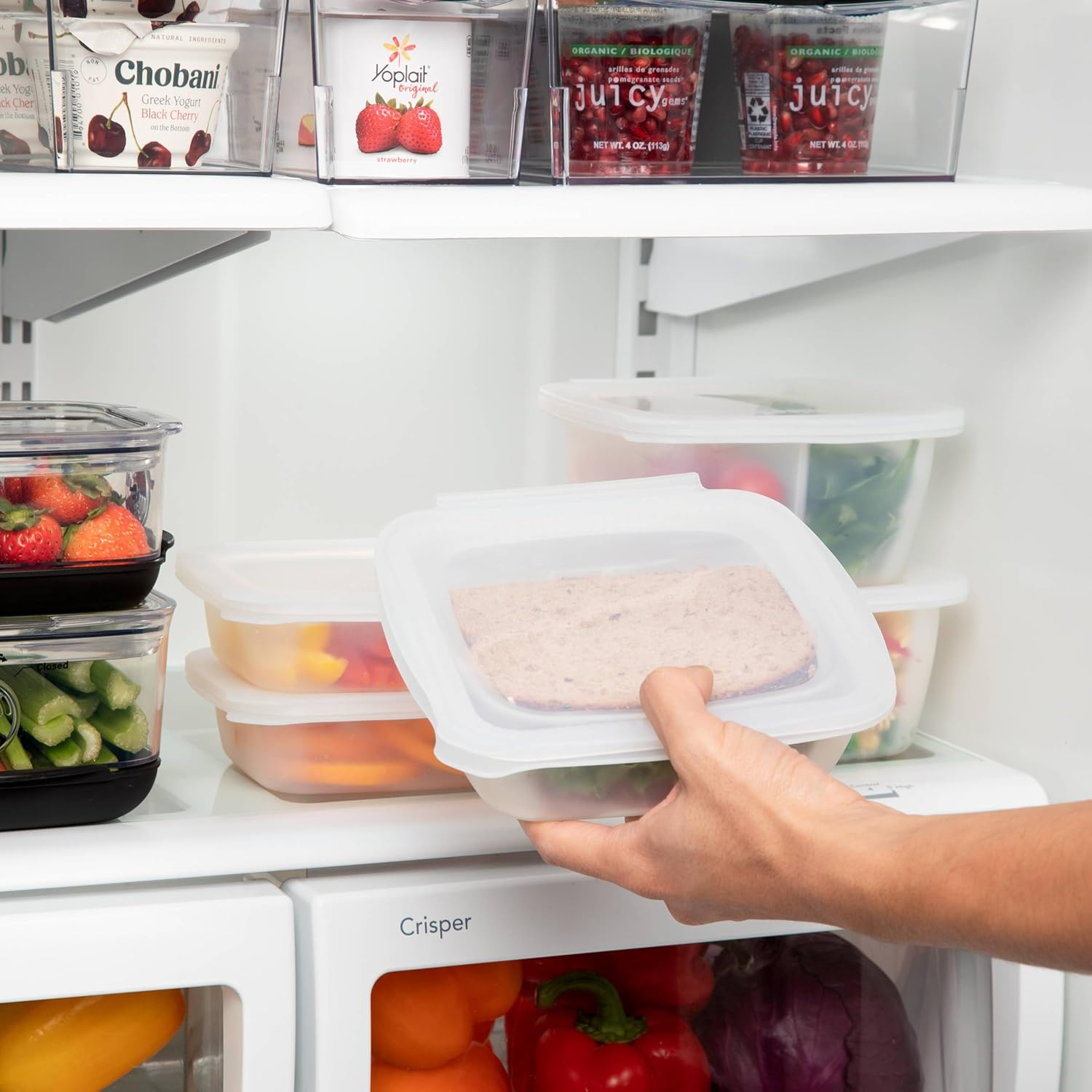 Progressive Softbox Silicone Rectangular Storage Box - 2 Cup 470Ml. Made of 100% Silicone, Patented Leak-Proof Zipper Seal, Microwave, Freezer, and Oven Safe, PVC, & Phthalate Free, Dishwasher Safe image number 4