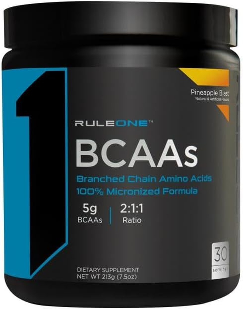 Rule 1 R1 BCAA Powder 213 G, Pineapple Blast (30 Servings) image number 5