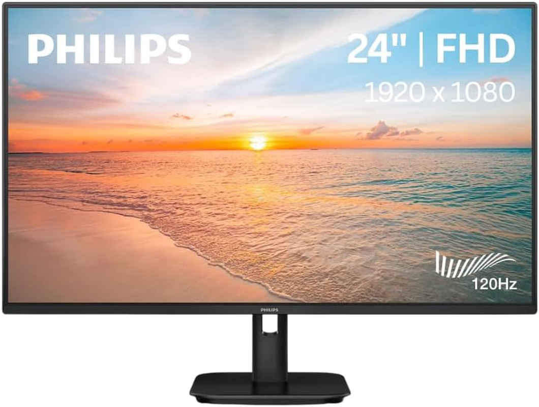 Philips 24" 16:9 FHD 1920 X 1080 IPS Home Monitor, 4Ms, 120Hz, VGA, DVI, HDMI, Audio-Out, Tilt, 3 Year Warranty (24E1N2100D) image number 2