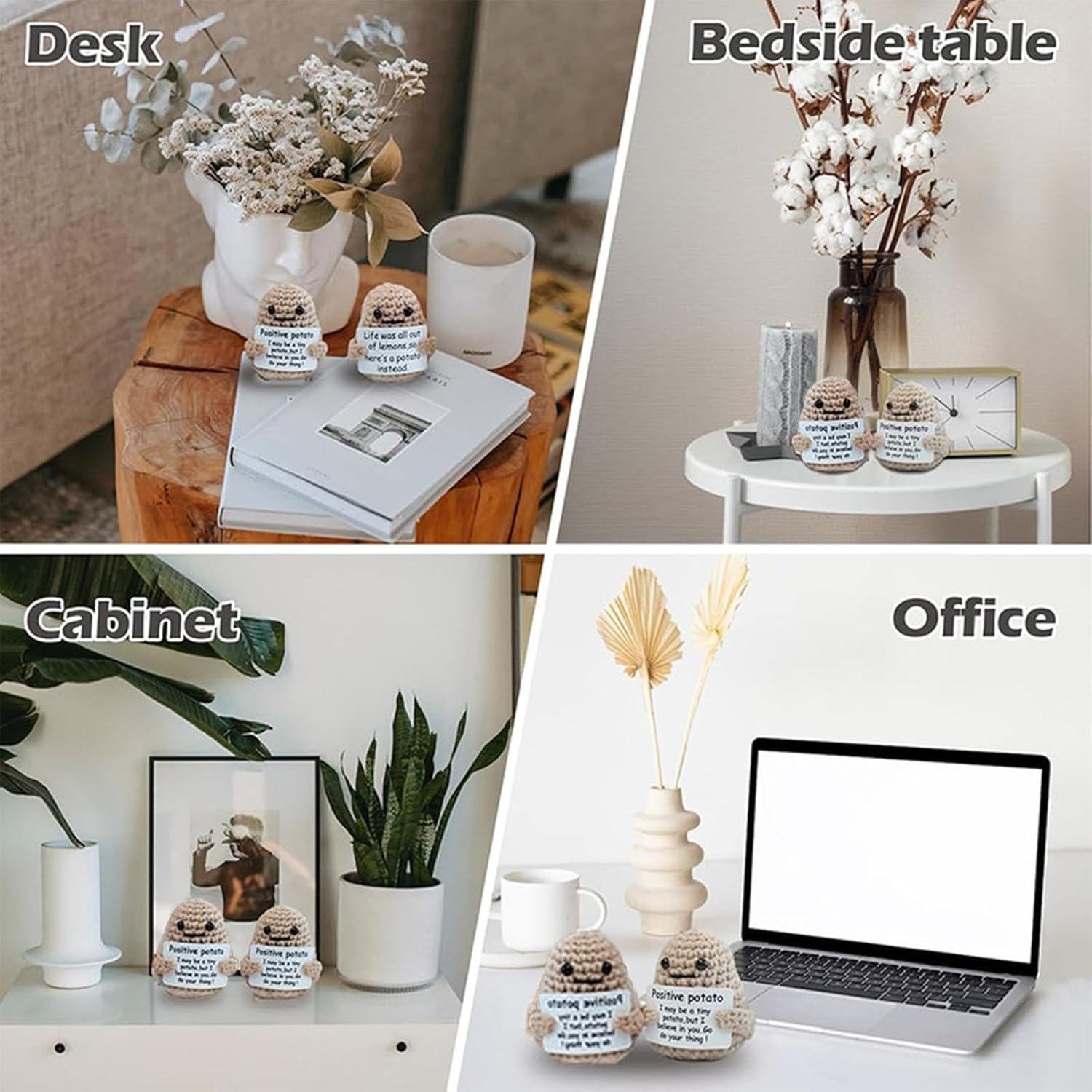 Cute and Fun Mini 3-Inch Front Potatoes, Cute Knitted and Fun Crochet Potato Dolls, New Year'S Gifts, Birthday Gifts, Creative Front Cards, Are the Ideal Choice for Spreading Positive Energy image number 1