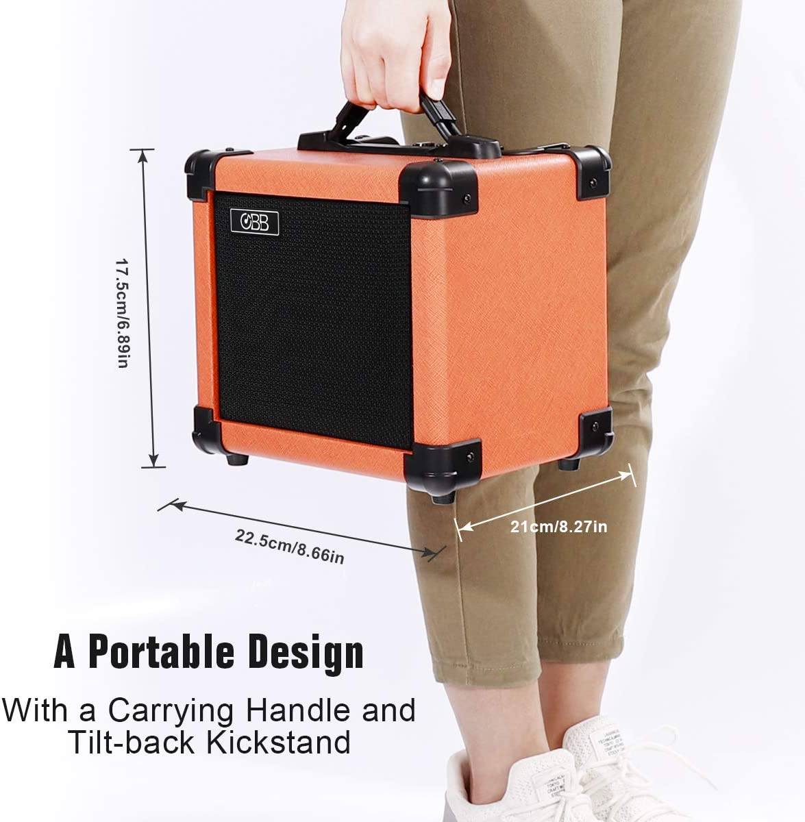 Coolmusic 10G Mini Guitar Amplifier 10W Handle Portable Amp for Electric Guitar Combo Speaker, Build in Bluetooth image number 4