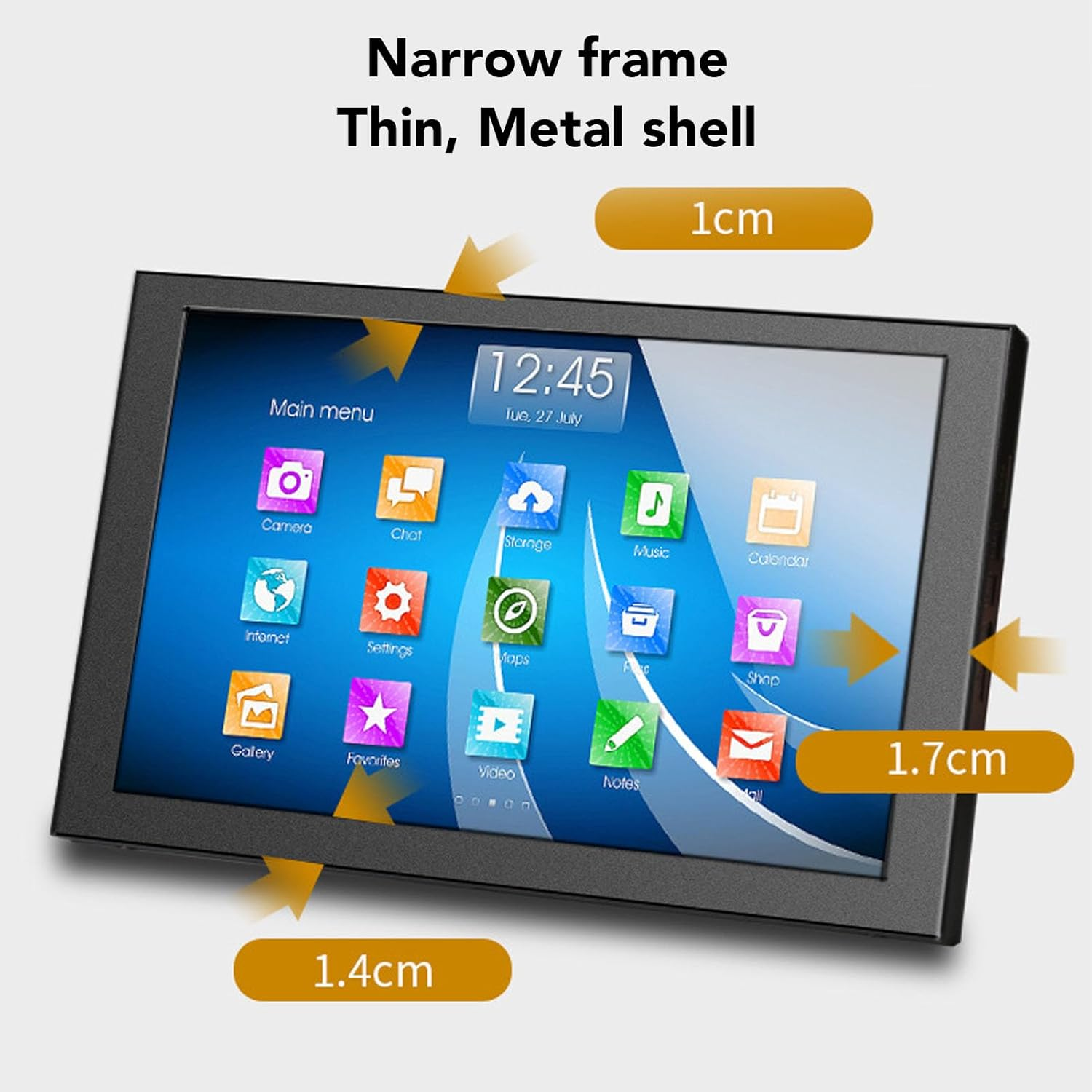 Portable Monitor 10Inch 178&deg; Viewing Angle HDMI External Monitor for Laptop PC Gaming Devices with Wall Mount Bracket image number 1