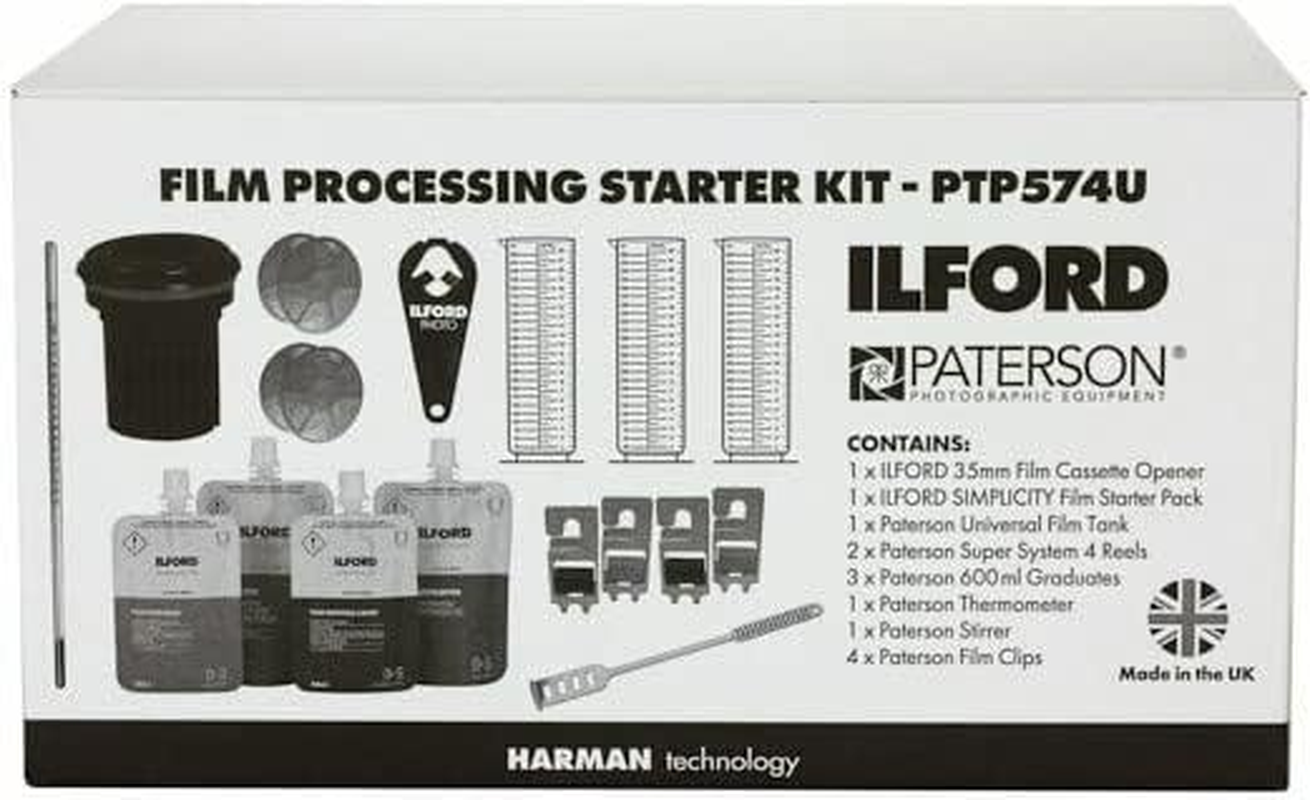 Ilford Harman/Paterson Film Starter Kit - 35Mm Black and White Film - 2 Rolls - Black