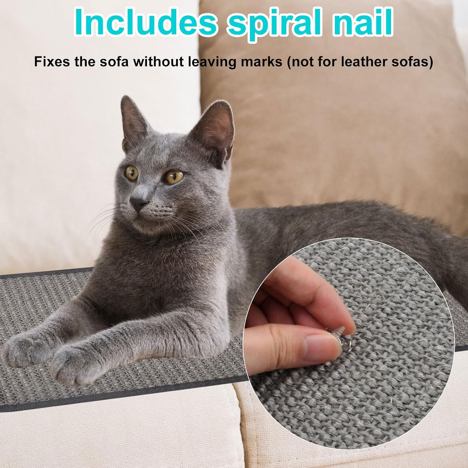 Cat Scratch Protection Cat Scratching Mat Sisal Cat Scratching Mat Scratching Mat for Cats image number 1