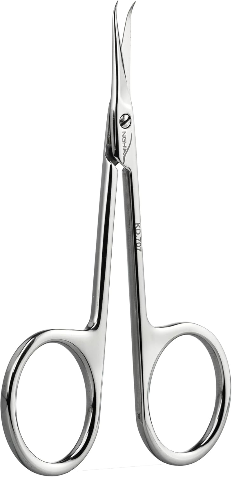 Nail Tech Nghia KD.707 Professional Cuticle Scissors with Hooks, Stainless Steel, Premium Manicure Scissors, Comfort and Efficiency, Fine Cuticle Scissors image number 2