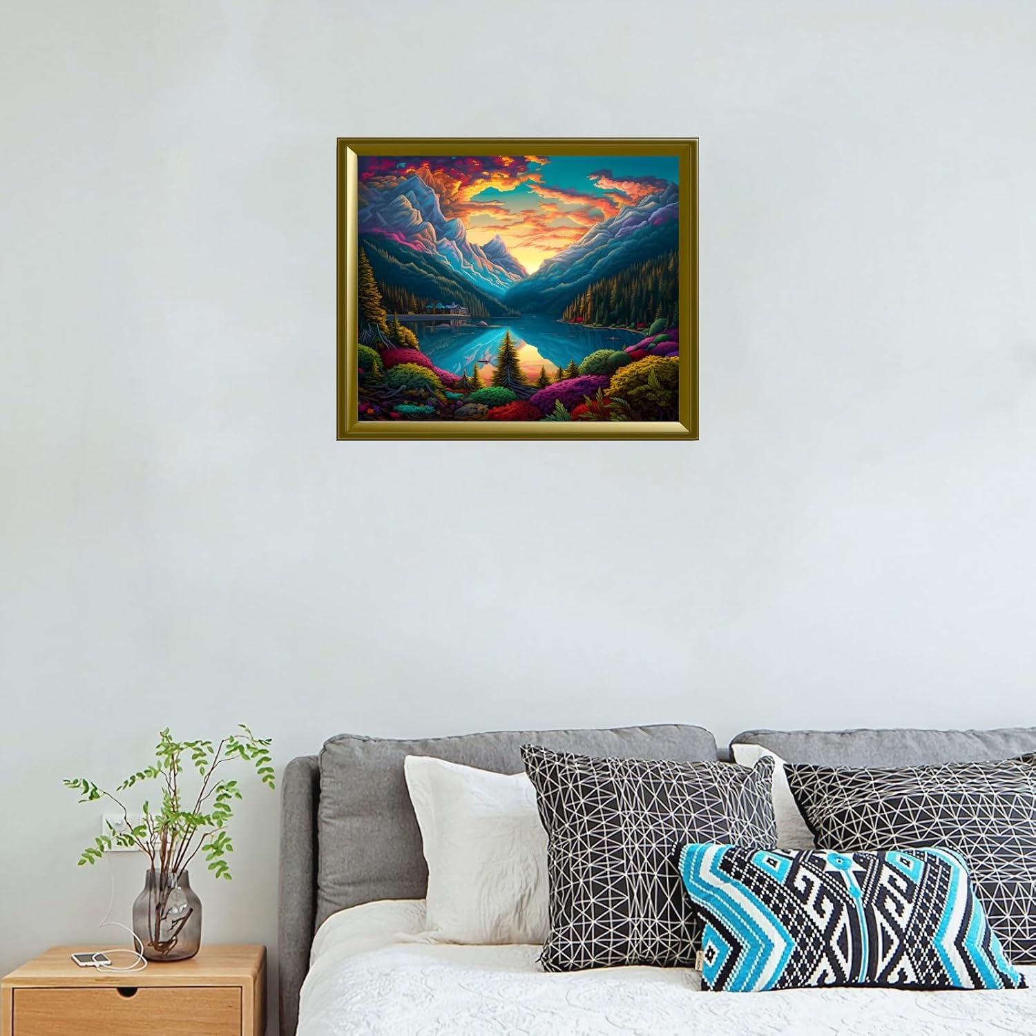 HONGYA ART DIY Paint by Numbers－Diy Adult Paint by Numbers Kits for Adults,Adult Painting Kits on Canvas Landscape for Living Room, Bedroom, Office 20X16 Inches(Ld-1) image number 5