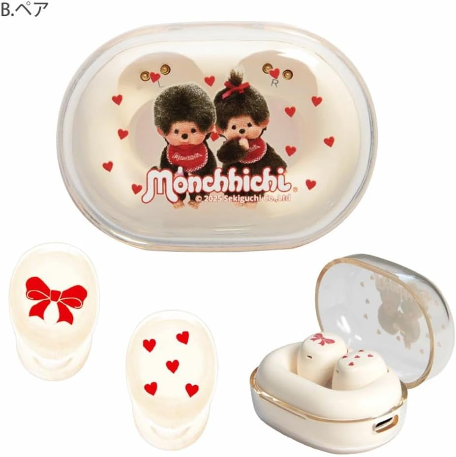 Gransank Monchich Fully Wireless Stereo Earphones, Bluetooth Wireless Earphones, Small, Lightweight, Includes Microphone, Charging Case, for Calls, Music, Sports, Games, Character image number 2