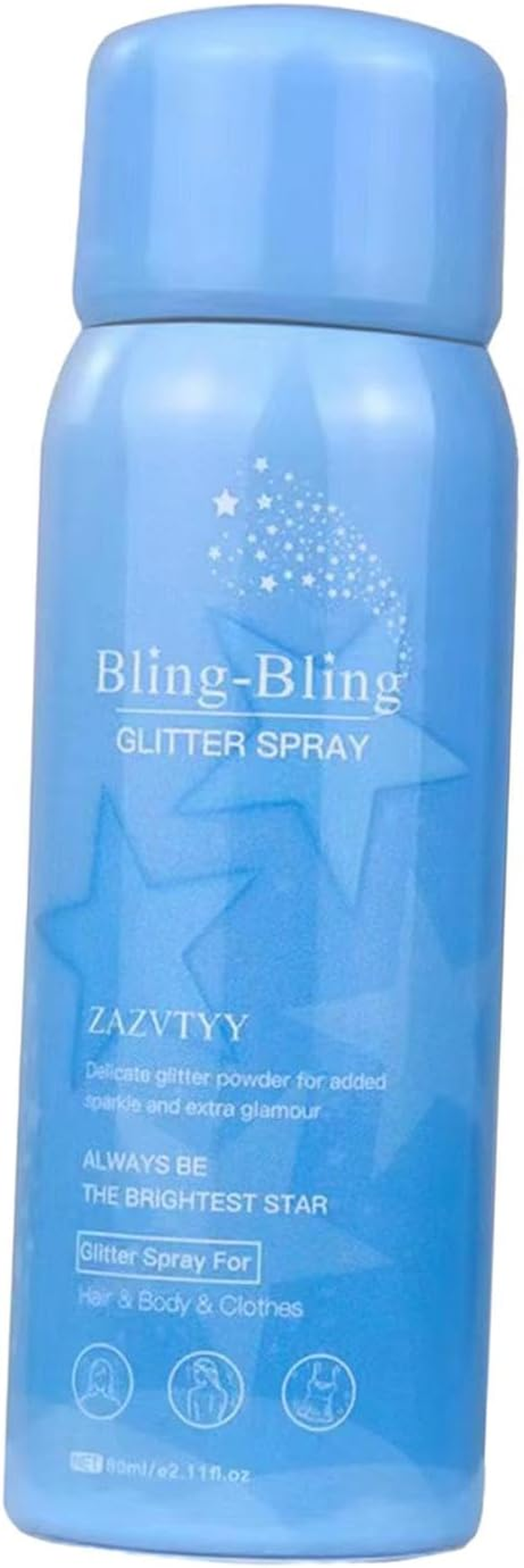 Shiny Glitter Spray 2.02Oz Travel Compact for Holiday Stage Makeup Nightclub