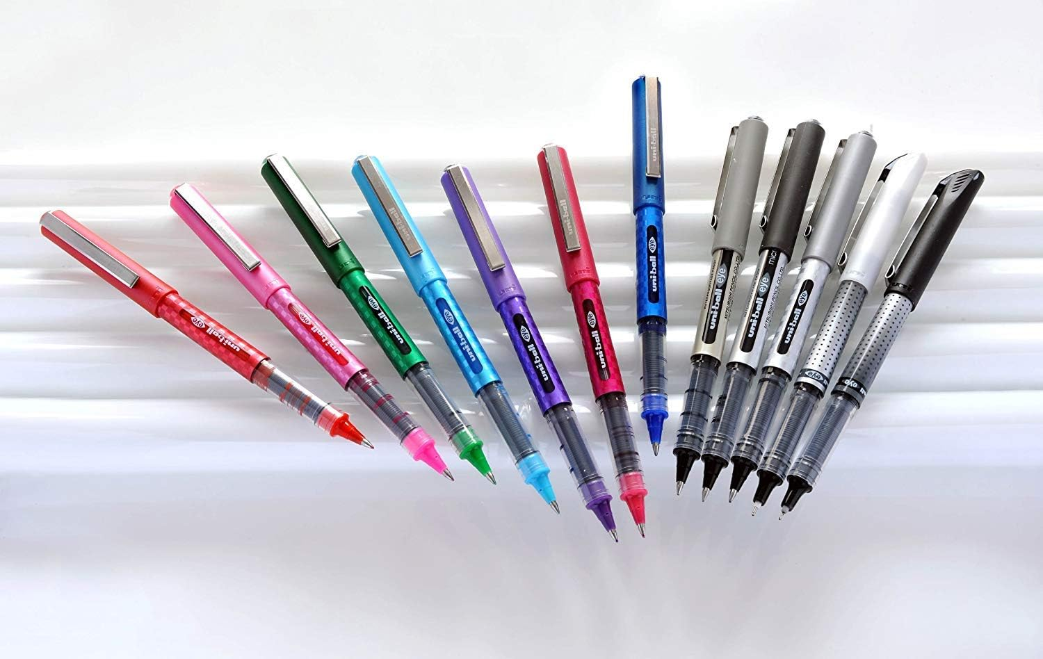 Uni-Ball Eye Fine UB-157 Rollerball Pen - Pink, Pack of 12 image number 3