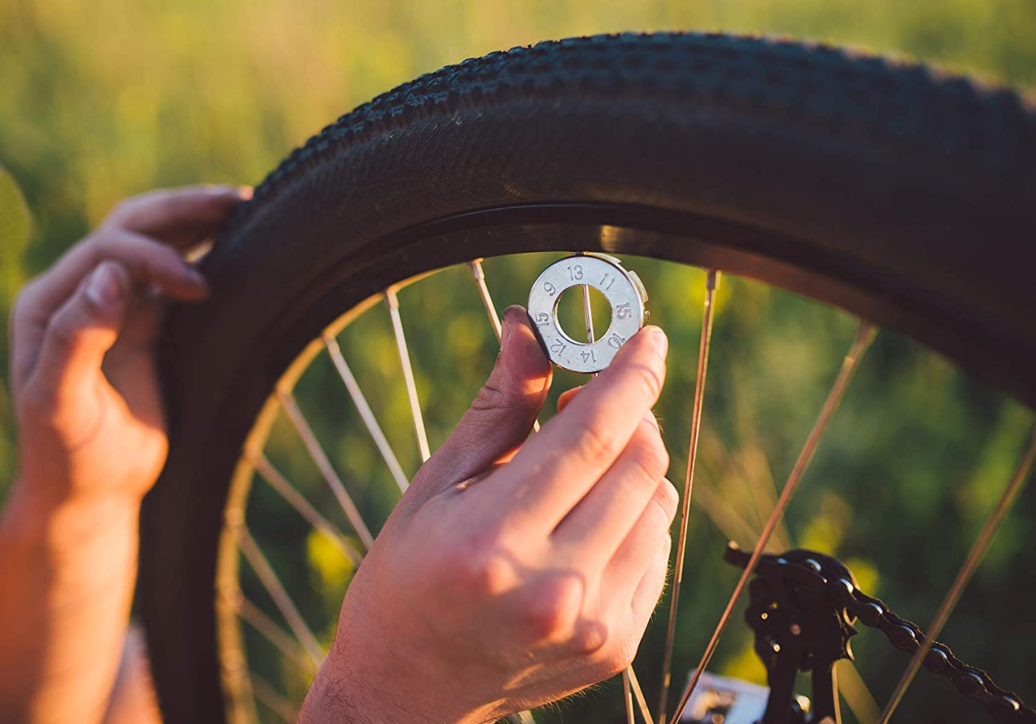 Bike Spoke Adjustment Wrench Bicycle Rim Truing Tool Set of 2 image number 2